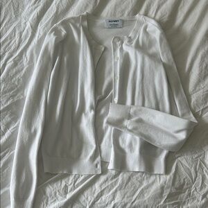 Old navy white button up sweater